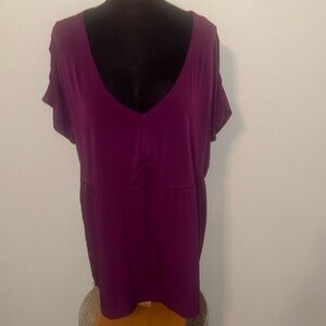 Lane Bryant Pullover Gathered Top Sleeve Top size 22/24